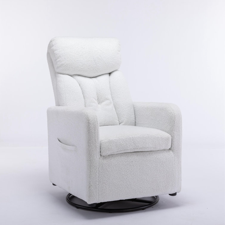 Tufted linen swivel discount chair